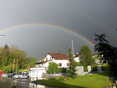 Rainbow, deszcz, nastrój, zjawisko naturalne, Pogoda