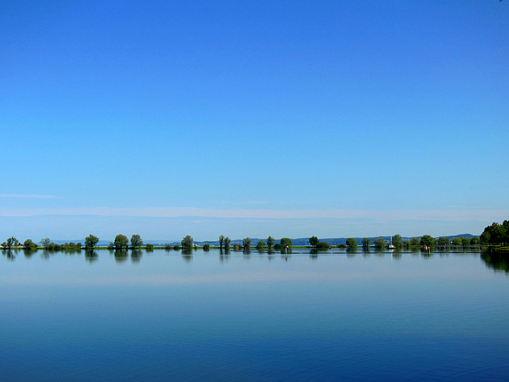 콘스탄스 호수, 라군, 물, 푸른 하늘, 매력, 로맨스, 댐