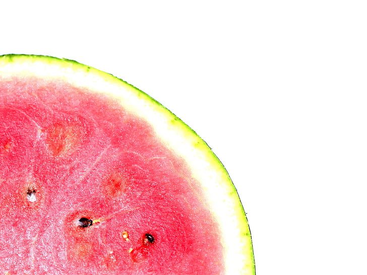 vattenmelon, efterrätt, bit, frukt, mat, färsk, sommar