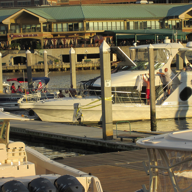 Marina, paadid, Dock, vee, Boardwalk, õhtul