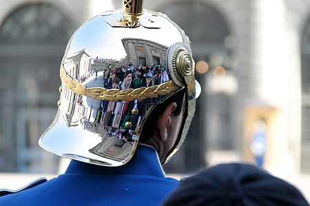 Helm, brillo, espejo, plata, Caballero, armadura, cromo