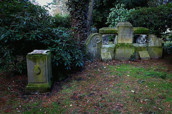 stenar, grön, kyrkogården