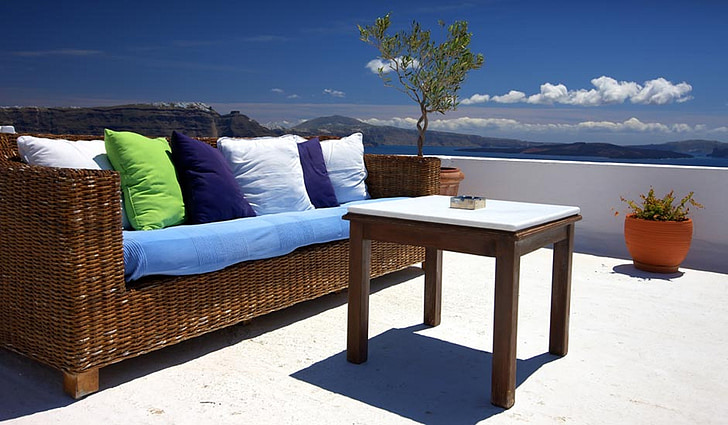 patio, furniture, couch, terrace, outdoors
