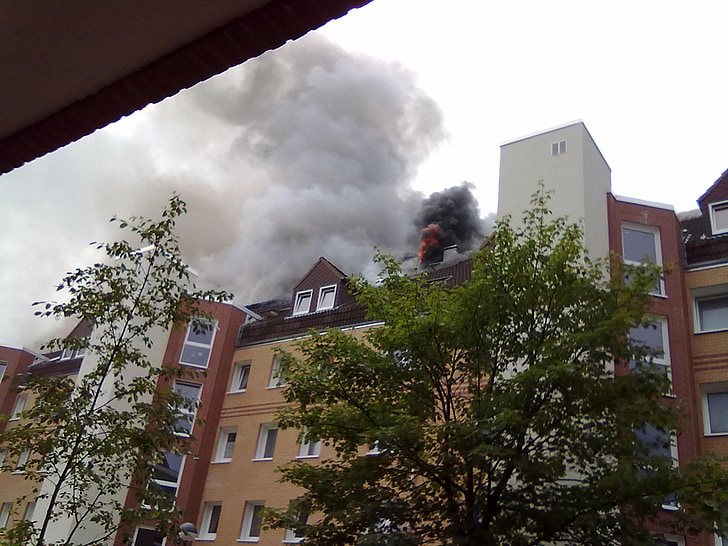 fogo, marca, incêndio em apartamento, fumaça