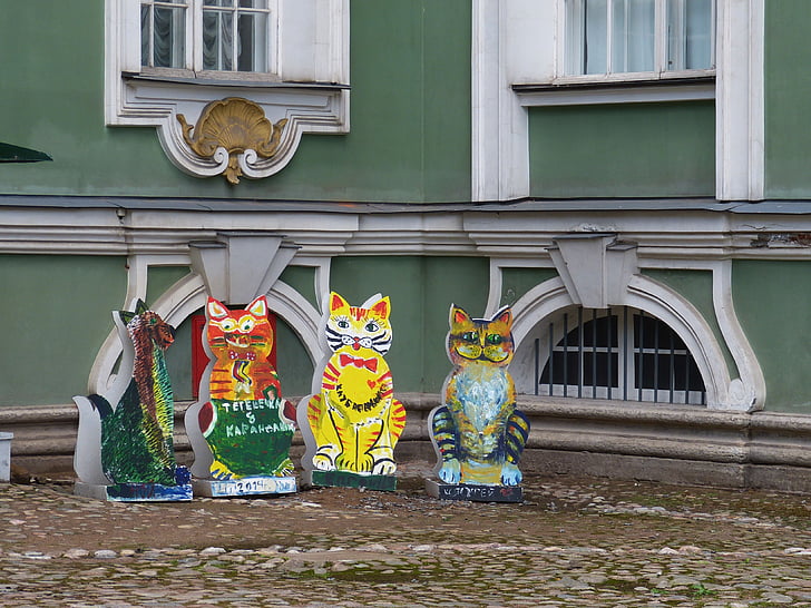 kat, Skt. Petersborg, Rusland, billede, turisme, facade, arkitektur