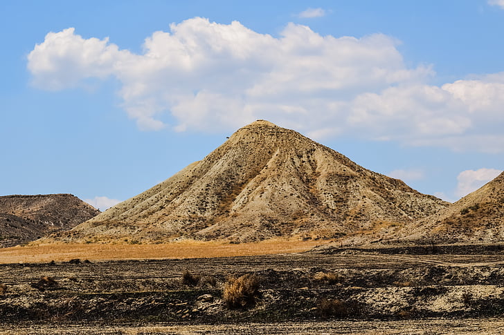 hill, formation, geological, landscape, nature, scenery, fields