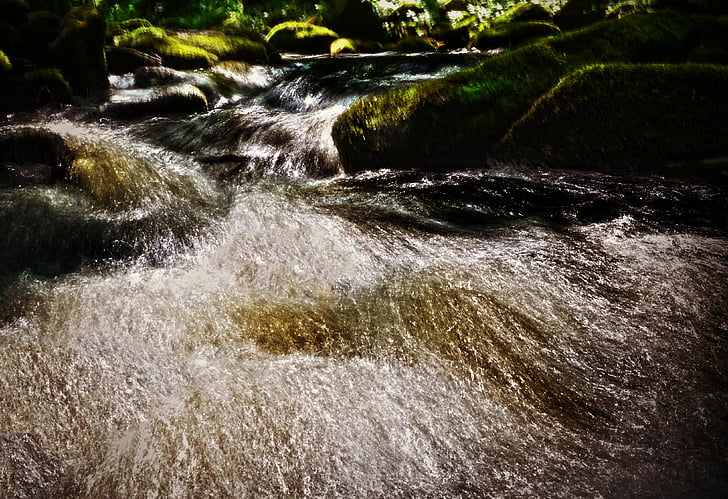 Landschaft Wasser, Fluss, Tschechische Republik, Natur, Südböhmen, Steinen