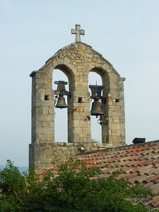 Torre campanaria, antica, costruzione, architettura, religione, pietra, pittoresca