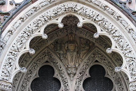 edad media, Portal, Iglesia, entrada, medieval, arco, arquitectura
