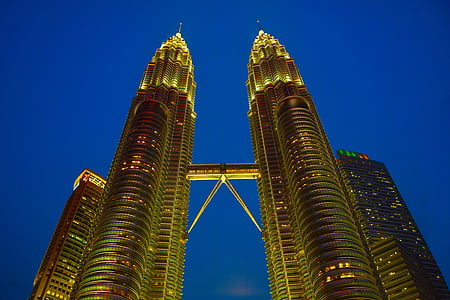 Twin tower, divvietīga, Peter kr avengers tornis, Kuala lumpur, Malaizija, debesskrāpju