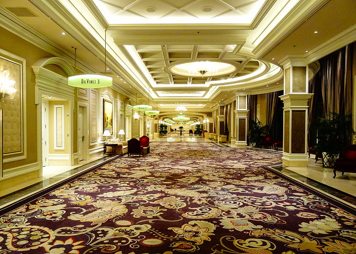 Hall de entrada, Hotel, elegante, arquitectura, lujo, lujo, Casino