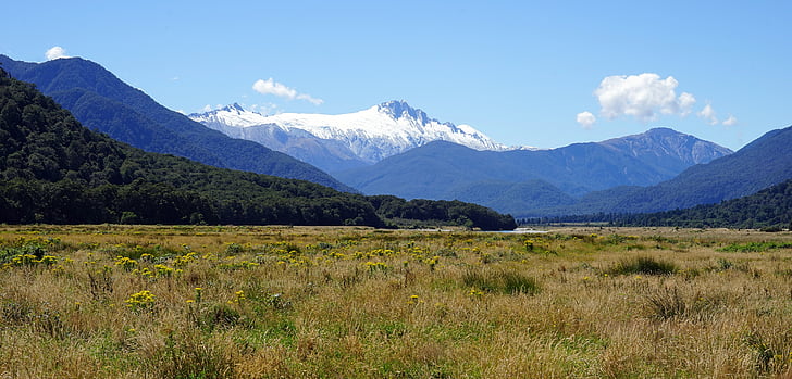 bjerge, sydlige Alper, New Zealand, Glacier, MT, Hooker, mccullaugh