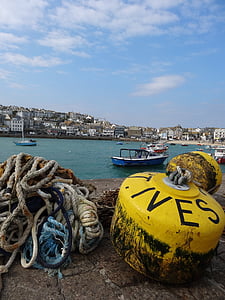 bên bờ biển, St ives, Anh, Cornwall, danh lam thắng cảnh, bờ biển, neo