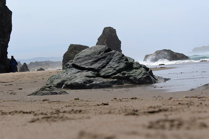 beach, rocks, sand, nature, no people, day, sea