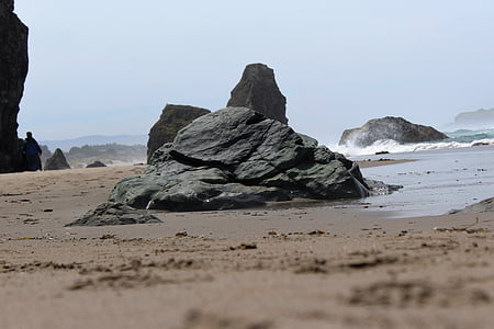 海滩, 岩石, 沙子, 自然, 没有人, 白天, 海