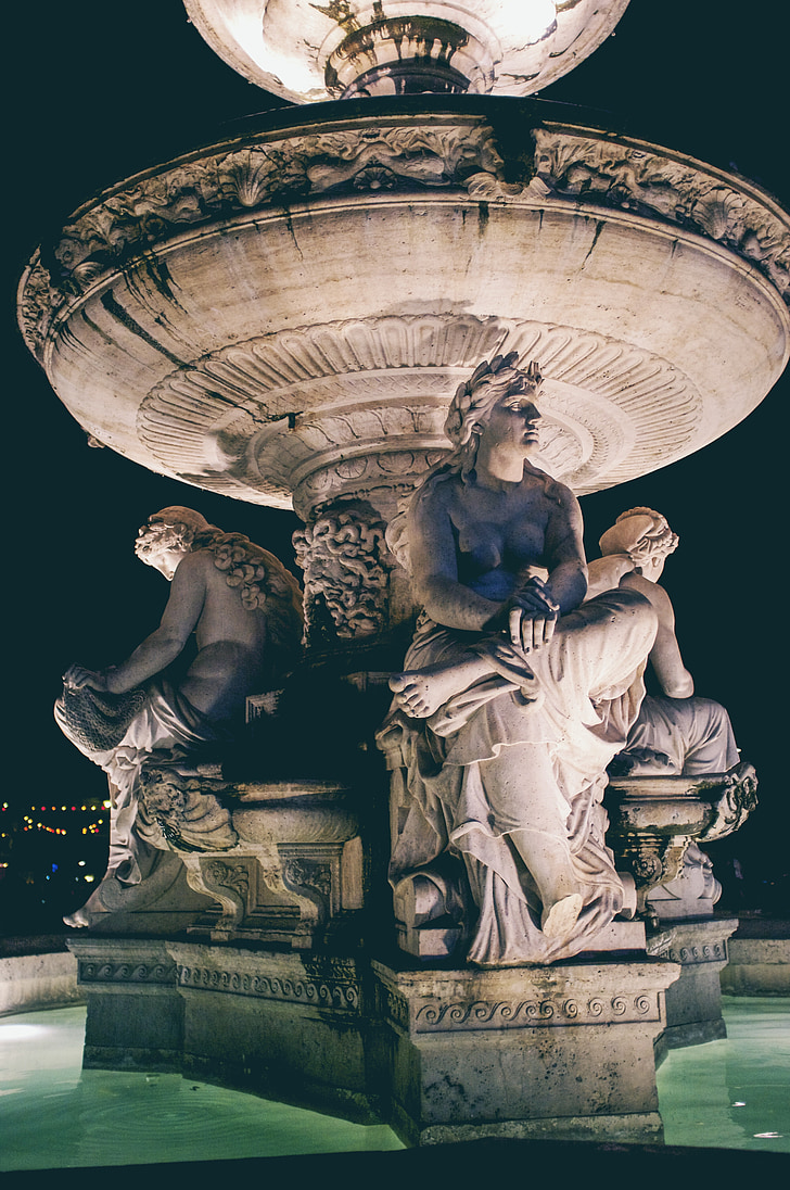 Kip, vodnjak, Budimpešta, kiparstvo, spomenik, potovanja, stari