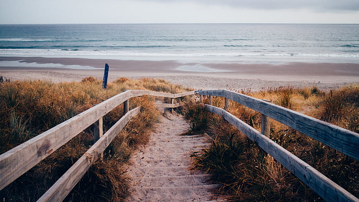 pathway, Beach, sand, Ocean, landskab, sti, Shore