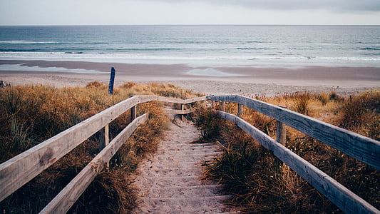 Pathway, stranden, sand, hav, landskapet, bane, kysten