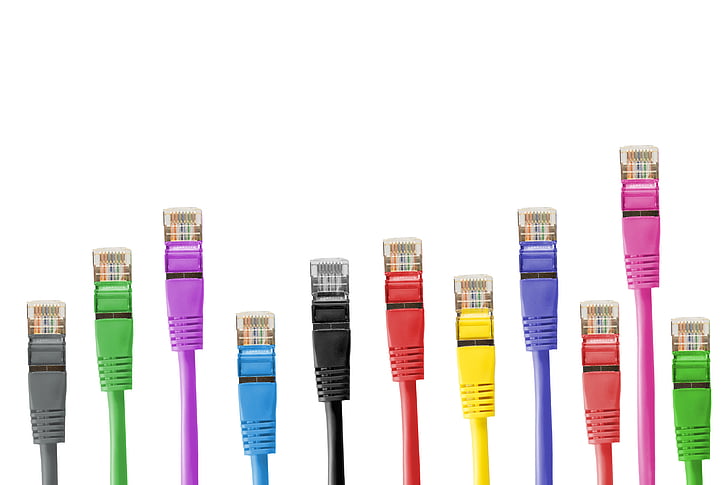 netværkskabler, netværk connector, kabel, patch, patch-kabel, RJ, RJ45