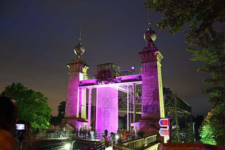 il·luminació, capa extra de, henrichenburg, zona del Ruhr, Parc de panys, Jocs d'aigua, waltrop Alemanya