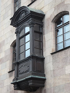 ventana de Bahía, balcón, fachada, Inicio, madera, maderas, edificio