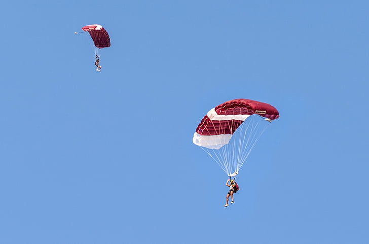 sky diving, sport, parachute, qatar, extreme, royal