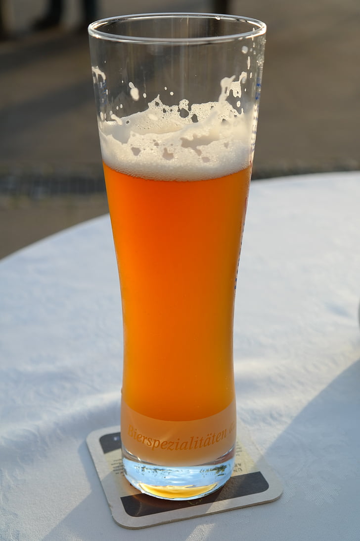 pivo, pohár na pivo, pšeničné pivo, pšenica, biela, nápoj, osvieženie