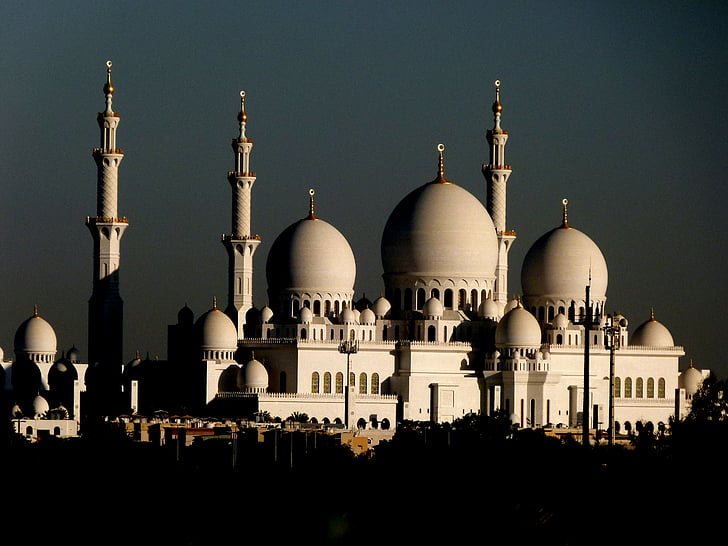 abu dhabi, mosque, islam, u a e, sheikh zayed mosque, large mosque, places of interest