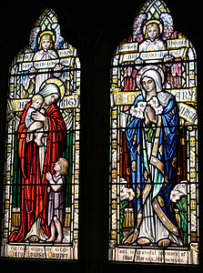 St mary, Glassmaleri, veldedighet, minnesmerke, alteret, vinduet, kristne
