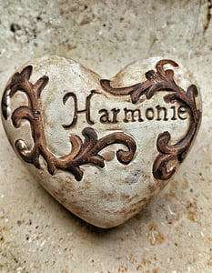 coeur, harmonie, amour, Balance, heureux, vieux, antique