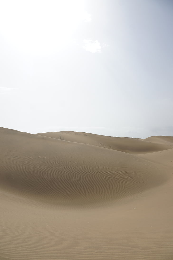 пустиня, Гран Канария, плаж, пейзаж, пясък, пясъчна дюна, природата