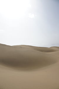 désert, gran canaria, plage, paysage, sable, dune de sable, nature