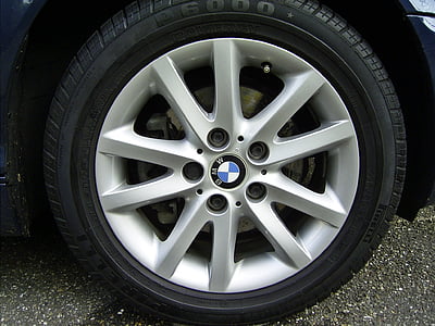 roda d'aliatge, BMW, vora, roda de vehicle, madurar, sobre, auto