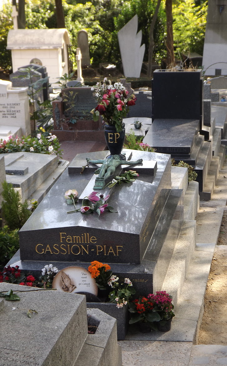 Párizs, Edith piaf, emlékmű, Pere lachaise, Grave, emlékmű