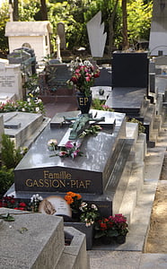 Париж, Едіт Піаф, Меморіал, Готель Pere Лашез, могила, Пам'ятник