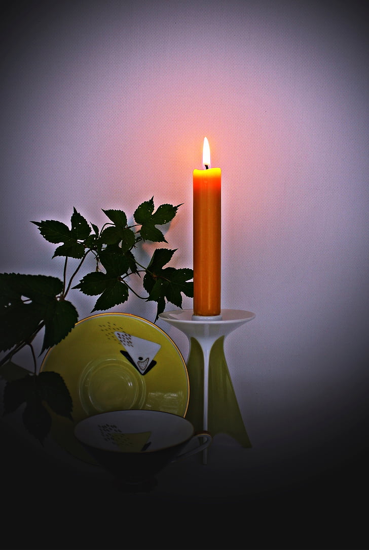 Svečniki, ob svečah, Romantični, porcelan, Tihožitje, Okrasni, še vedno