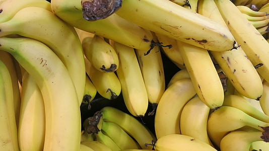 банани, зрели, Селско стопанство, плодове, реколта, храна, китка
