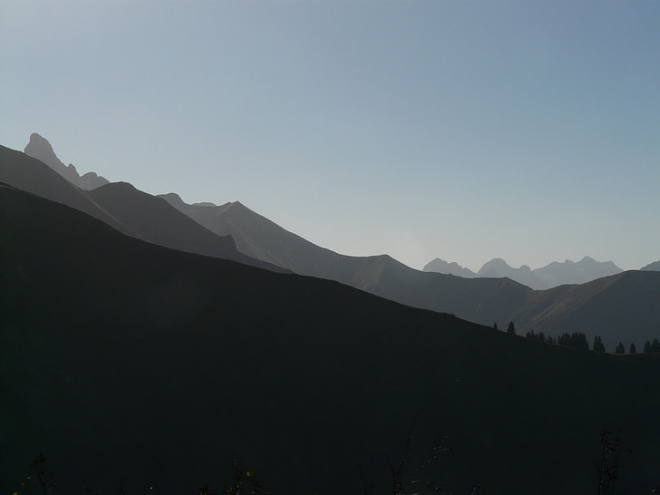 trettachspitze, hory, horské panorama, aelpelesattel, Panorama, wildengundkopf, liechelkopf
