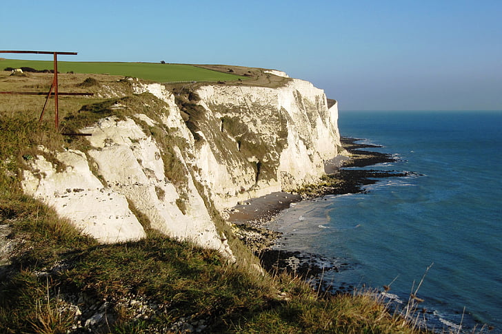 england, litoral, cliffs, mar, landscape, stones, water