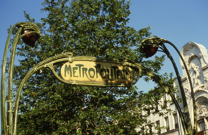 metro, signo de, París, Francia
