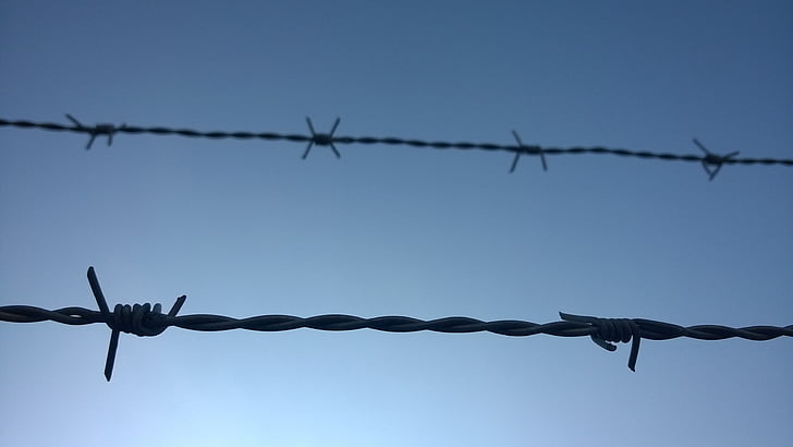 barbed wire, symbol, caught