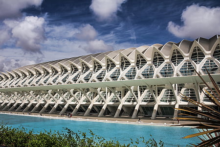 Valencia, staden av vetenskaper, Tomorrowland, arkitektur, berömda place, inbyggd struktur