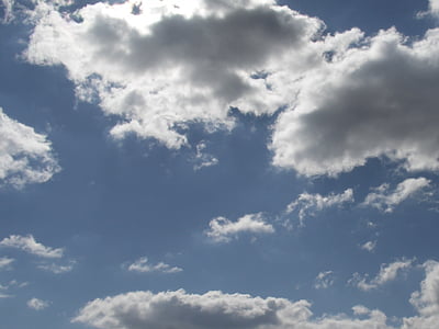 nuvens, céu, azul, humor, nuvens se formam, tempo