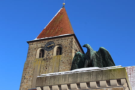 kyrkan, eilshausen, Fira, sorg, påminnelse, skulptur, Memorial