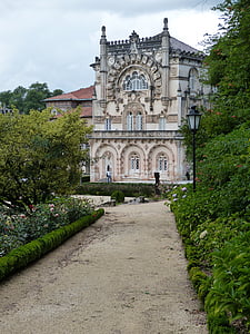 宫, 城堡, 建筑, 从历史上看, 立面, manuelinisch, bussacowald