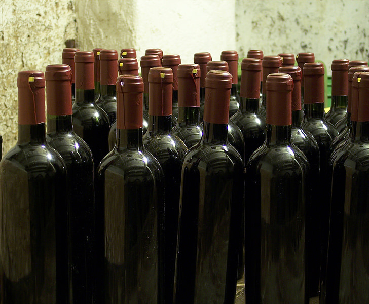 buteliai, vynas, rūsys, alkoholio, vyno butelis, gėrimas, butelis
