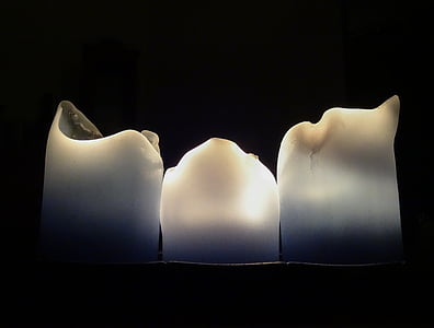 sveča, razpoloženje, ob svečah, svetlobe, noč, vosek