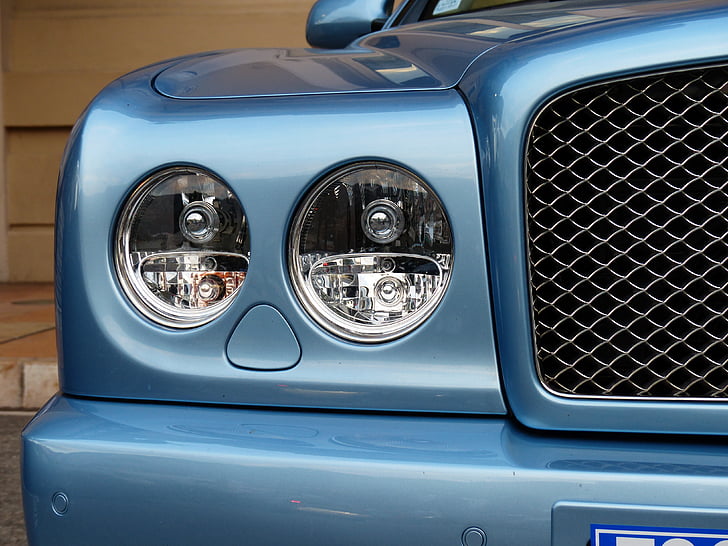 Bentley, Auto, voertuig, Limousine, middelpunt van de belangstelling, Grille, blauw metallic