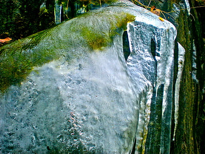 ice, natural art, winter, waterfall, nature, water, stream