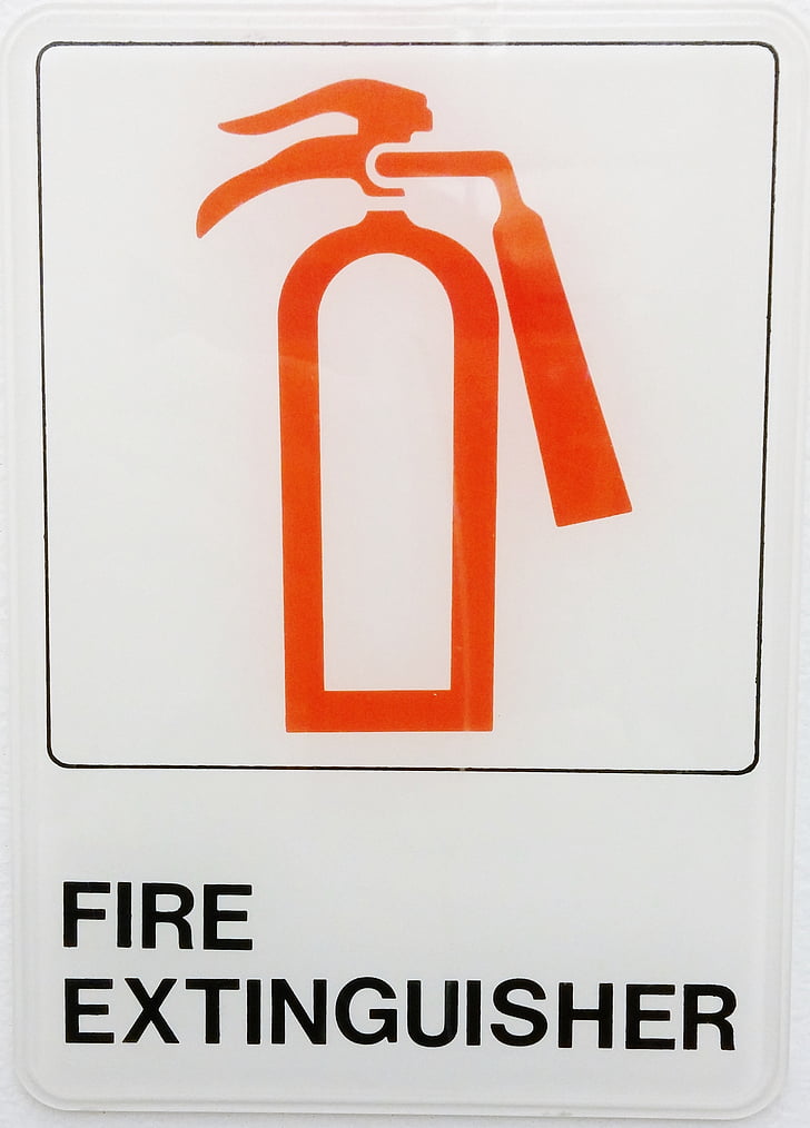 пожарогасител, огън, пожарогасител, знак, символ, гасене на пожар, подтискане на пожар